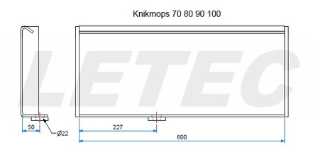 Aanlasdeel Knikmops 70 80 90 100