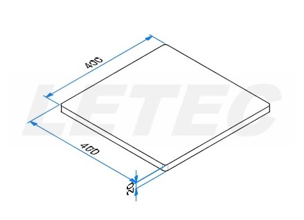 Montageplaat CW10 afm. 400x400x20mm