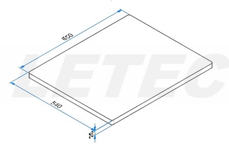 Montageplaat CW20 /CW30 / CW40  afm. 540x650x25mm