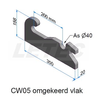 Aanlasoor CW05 omgekeerd vlak