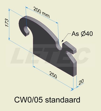 Aanlasoor CW05 standaard