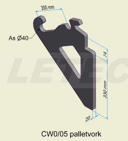 Aanlasoor CW05 palletvork