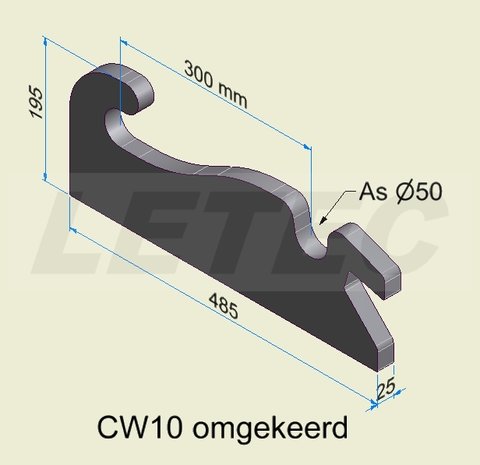 Aanlasoor CW10 omgekeerd