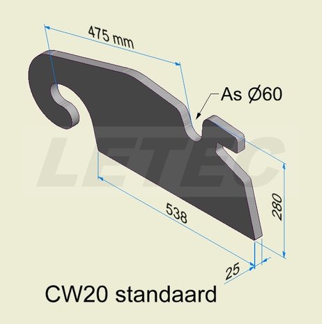 Aanlasoor CW20 standaard