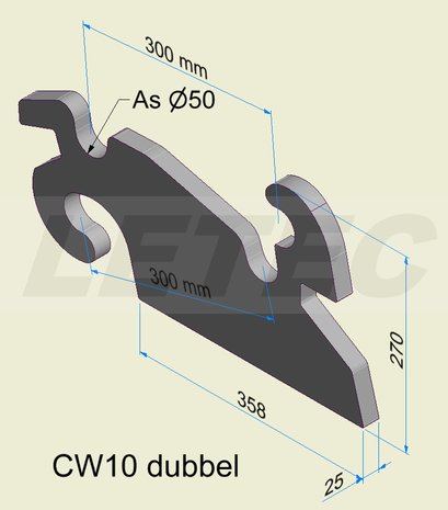 Aanlasoor CW10 dubbel